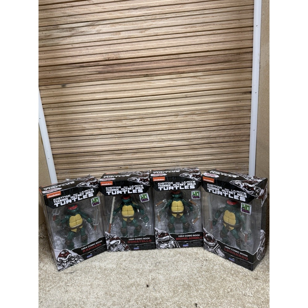 Playmates Mirage Teenage Mutant Ninja Turtles 1984 Comic Book Action Figure 4Set